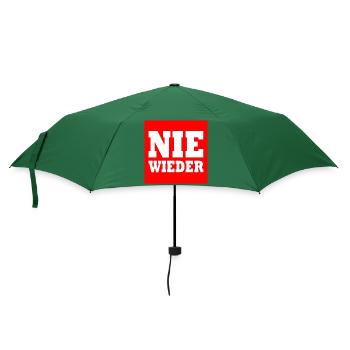 Nie wieder - Regenschirm (klein) - Flaschengrün - Vorne