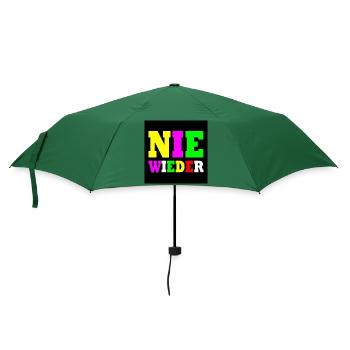Nie wieder - Regenschirm (klein) - Flaschengrün - Vorne