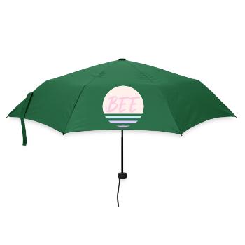Biene Rosa - Regenschirm (klein) - Flaschengrün - Vorne
