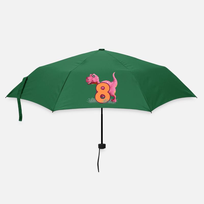 Nr.8 Dino - Regenschirm (klein) - Flaschengrün