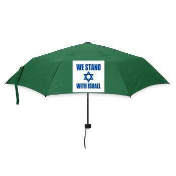 We stand with israel - Regenschirm (klein) - Flaschengrün - Vorne