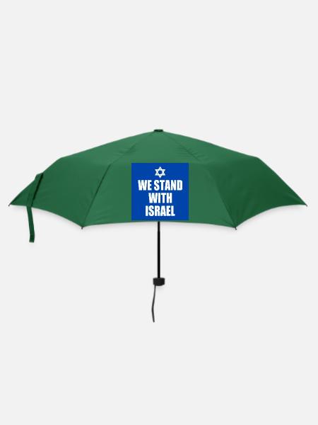 We stand with israel - Regenschirm (klein) - Flaschengrün