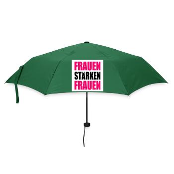 Frauen stärken frauen - Regenschirm (klein) - Flaschengrün - Vorne