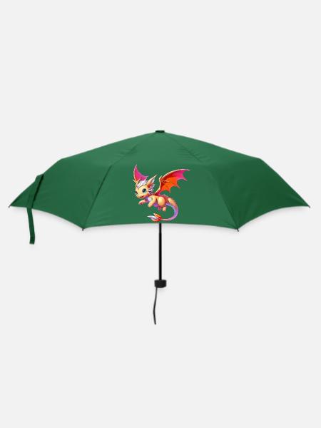 Drache - Regenschirm (klein) - Flaschengrün