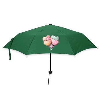 Herzförmige Luftballons - Regenschirm (klein) - Flaschengrün - Vorne