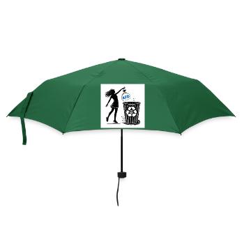 FCK AFD - Gegen Rechts - halte deine umwelt sauber - Regenschirm (klein) - Flaschengrün - Vorne