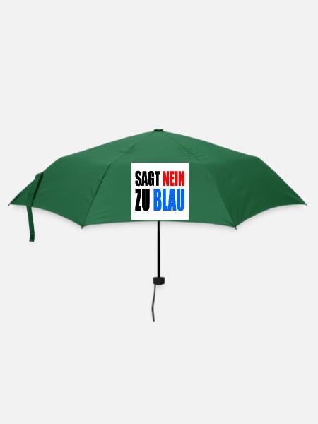 sagt nein zu blau - Regenschirm (klein) - Flaschengrün
