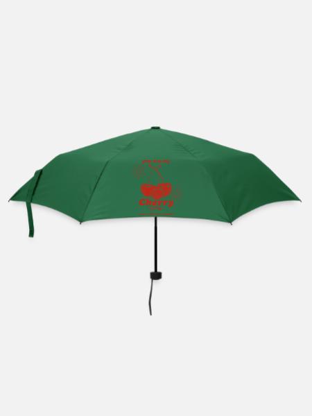 Cherry on Top – Süße Perfektion - Regenschirm (klein) - Flaschengrün