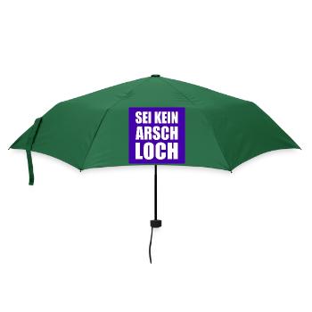 sei kein arschloch - Regenschirm (klein) - Flaschengrün - Vorne