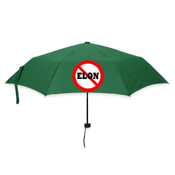 Anti Elon Round NO Bumper - Regenschirm (klein) - Flaschengrün - Vorne