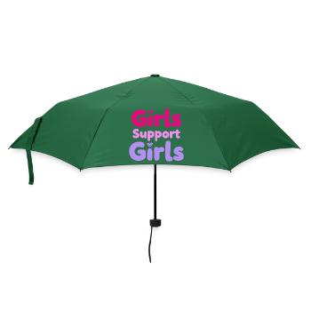 Girls Support Girls Statement Freundschaft - Regenschirm (klein) - Flaschengrün - Vorne