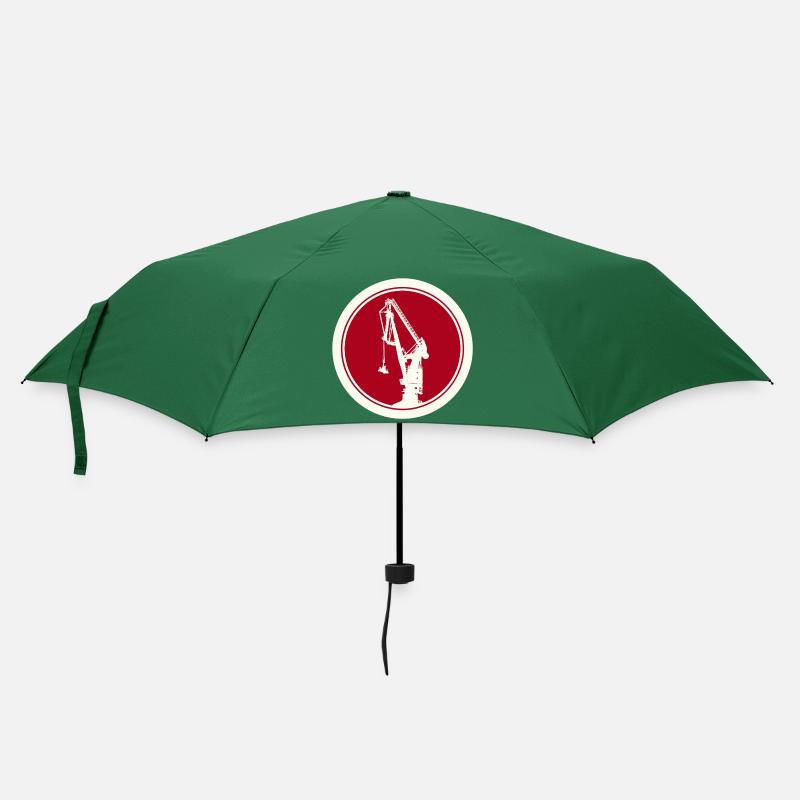 Harbour Crane Silhouette 04 - Umbrella (small) - bottlegreen