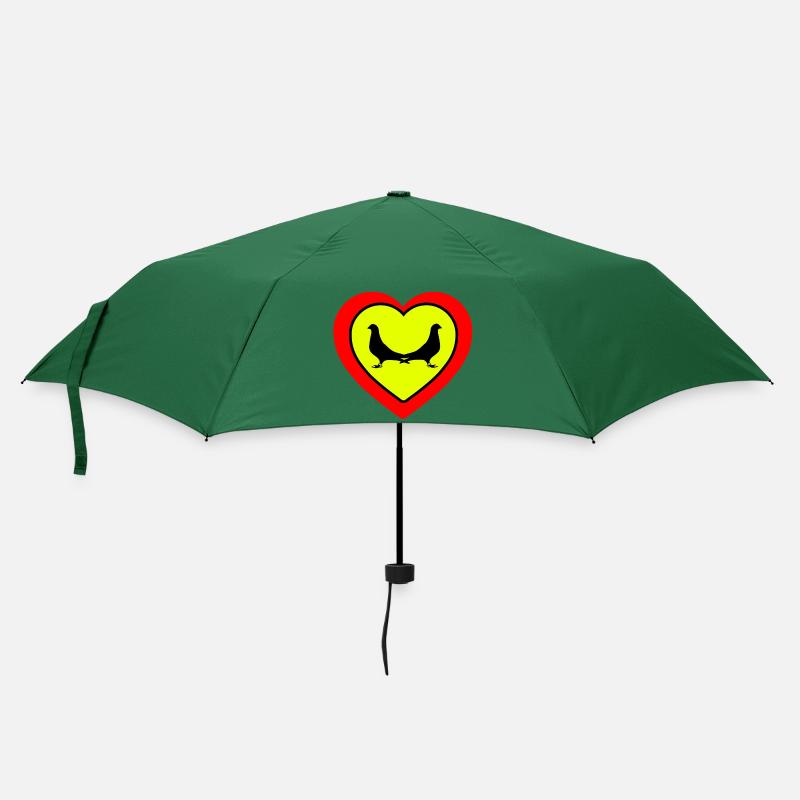 Tauben - Regenschirm (klein) - Flaschengrün