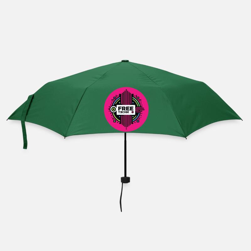 FREE TECHNO #2 - let's talk - Umbrella (small) - bottlegreen