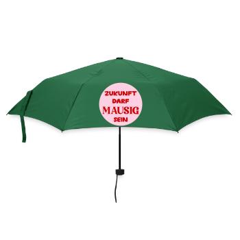 Mausige Zukunft - Regenschirm (klein) - Flaschengrün - Vorne