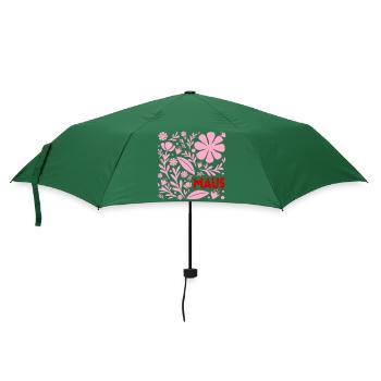 Blumen für Maus - Regenschirm (klein) - Flaschengrün - Vorne