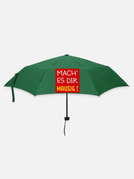 MAUSIGES LEBEN LEBENSMOTTO - Regenschirm (klein) - Flaschengrün