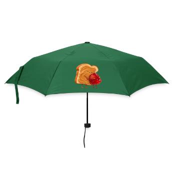 Kuschelt Toast mit Marmelade - Regenschirm (klein) - Flaschengrün - Vorne