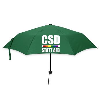 Csd statt afd - Regenschirm (klein) - Flaschengrün - Vorne