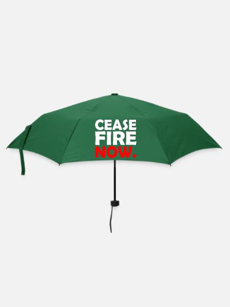 Ceasefire now - Regenschirm (klein) - Flaschengrün