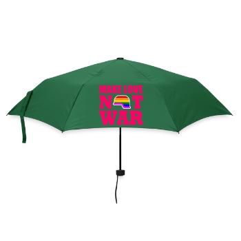 Make love not war - Regenschirm (klein) - Flaschengrün - Vorne