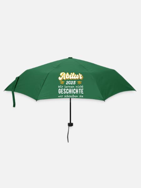 Abitur 2025 Abi Geschenk - Regenschirm (klein) - Flaschengrün