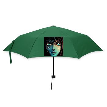 Anime Digital - Regenschirm (klein) - Flaschengrün - Vorne