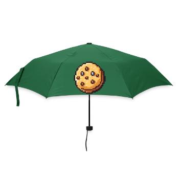 Kekse Pixel Gamer - Regenschirm (klein) - Flaschengrün - Vorne