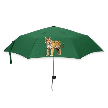 Tiger Tier - Regenschirm (klein) - Flaschengrün - Vorne