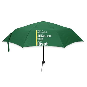 wenn du rein gehst und niemand hilft - Regenschirm (klein) - Flaschengrün - Vorne