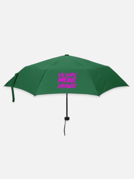 ich habe Gründe - Regenschirm (klein) - Flaschengrün