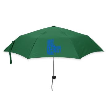 Vorsicht, bissiges Frauchen - Regenschirm (klein) - Flaschengrün - Vorne