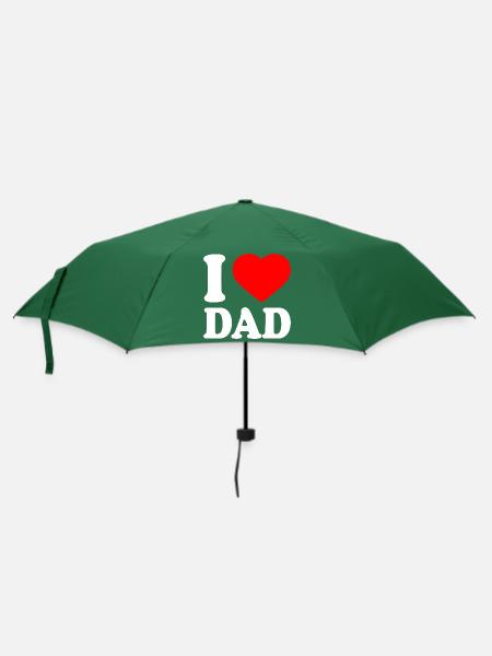 I love dad - Regenschirm (klein) - Flaschengrün