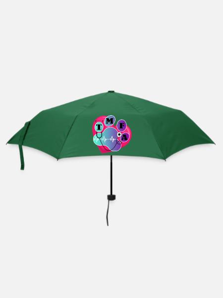 TMFA Tierheiler Tierarztpraxis Tiermedizin - Regenschirm (klein) - Flaschengrün