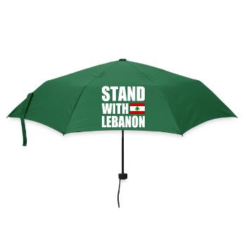 STAND WITH LEBANON - Regenschirm (klein) - Flaschengrün - Vorne
