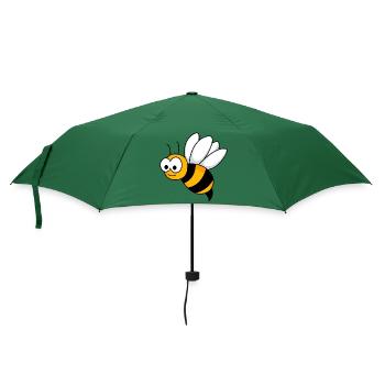 Honigbiene Comic Tier - Regenschirm (klein) - Flaschengrün - Vorne
