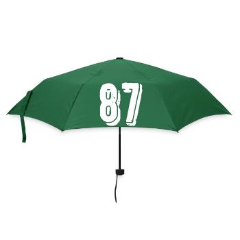 87 Zahl Trikot - Regenschirm (klein) - Flaschengrün - Vorne