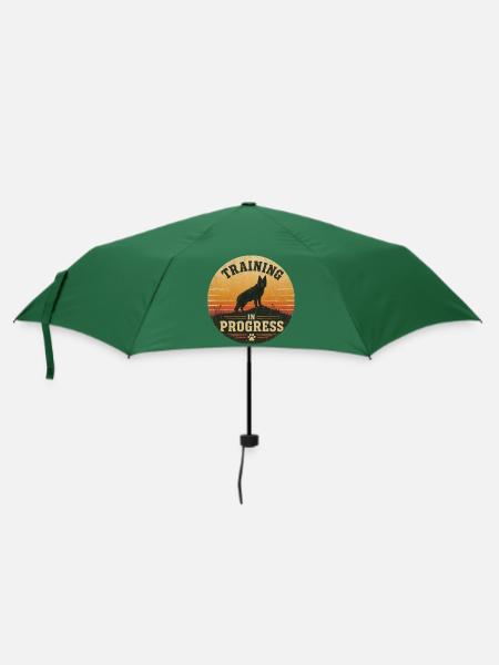 Training in Progress - Regenschirm (klein) - Flaschengrün