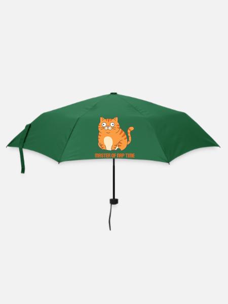 Meister der Schlafzeit-Katze - Regenschirm (klein) - Flaschengrün
