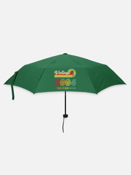 Jahrgang 2004, Geburtstagsgeschenk 19 Jahre - Regenschirm (klein) - Flaschengrün