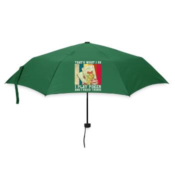 Spieler Karten Doppelkopf - Regenschirm (klein) - Flaschengrün - Vorne