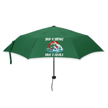 Meer Wasser Blauwal Taucher - Regenschirm (klein) - Flaschengrün - Vorne