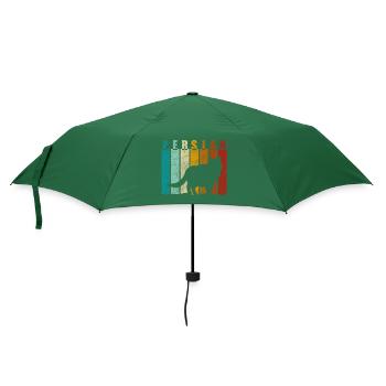 Perser Katzenfan - Regenschirm (klein) - Flaschengrün - Vorne
