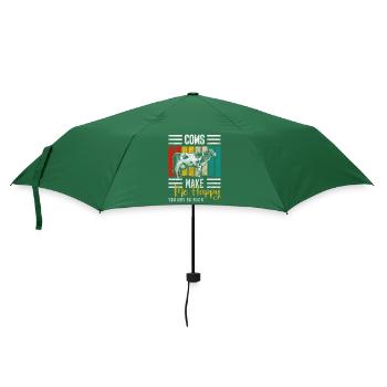 Kuh Nutztier Euter Wirtschaft - Regenschirm (klein) - Flaschengrün - Vorne