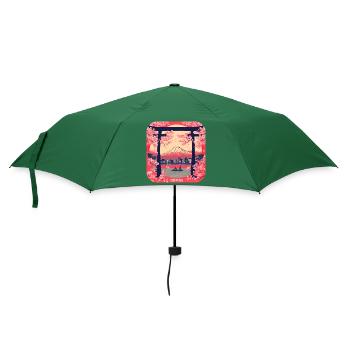 Tempel Tokio Kultur Weltreise - Regenschirm (klein) - Flaschengrün - Vorne