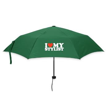I love My stylist Herz Shirt - Regenschirm (klein) - Flaschengrün - Vorne