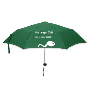 Vor langer Zeit Schwimmweltmeister Sperma Geschenk - Regenschirm (klein) - Flaschengrün - Vorne