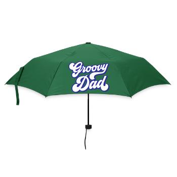Groovy Dad | Farben änderbar | - Regenschirm (klein) - Flaschengrün - Vorne
