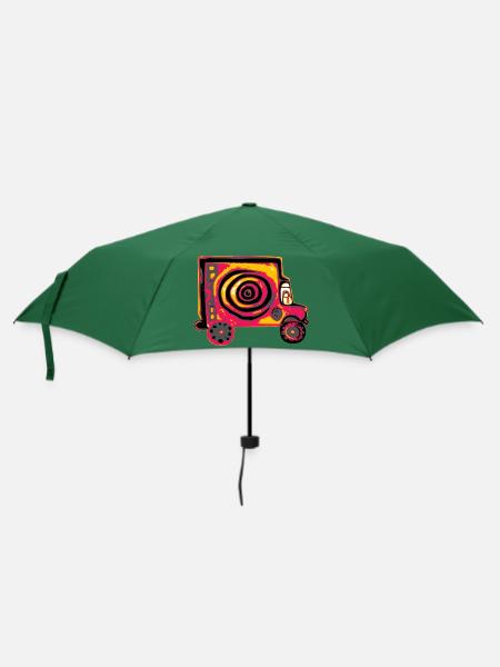 Der kleine LKW - Regenschirm (klein) - Flaschengrün
