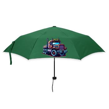 Pixel Truck Nr. 3 - Regenschirm (klein) - Flaschengrün - Vorne
